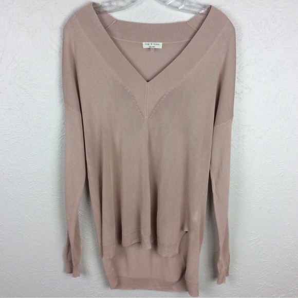 Rag & Bone Yvette Shiny Knit V Neck Sweater Size XXS (NNn - Picture 2 of 7